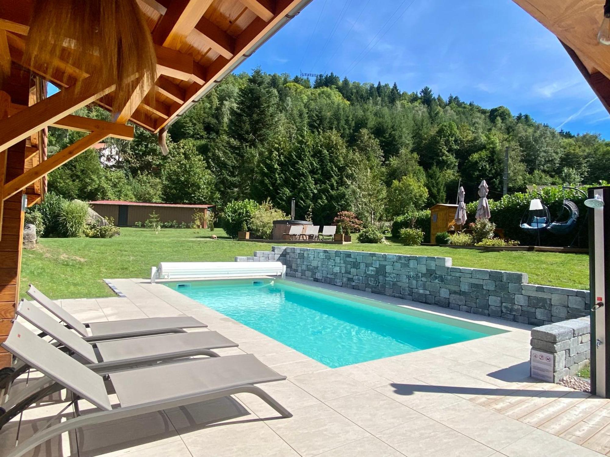 Gite Chalet Avec Bain Nordique Et Piscine 11 Pers Hautes Vosges Plainfaing Exterior foto